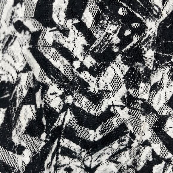 JM Collection Mesh Maxi Skirt Sz L Y2K Artsy Academia Festival Abstract Retro - Picture 2 of 10